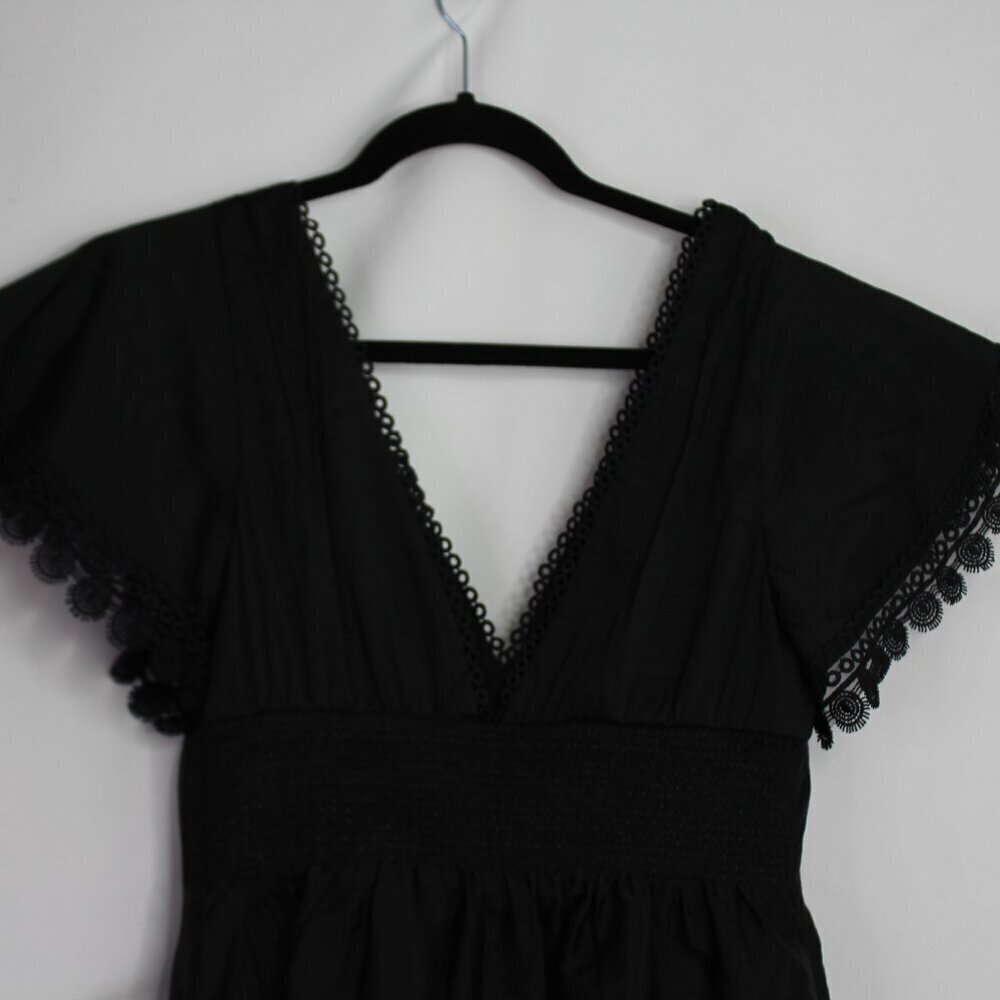 Sachin and Babi Sara Black V-Neck Gown Dress Size 4 - Picture 7 of 15